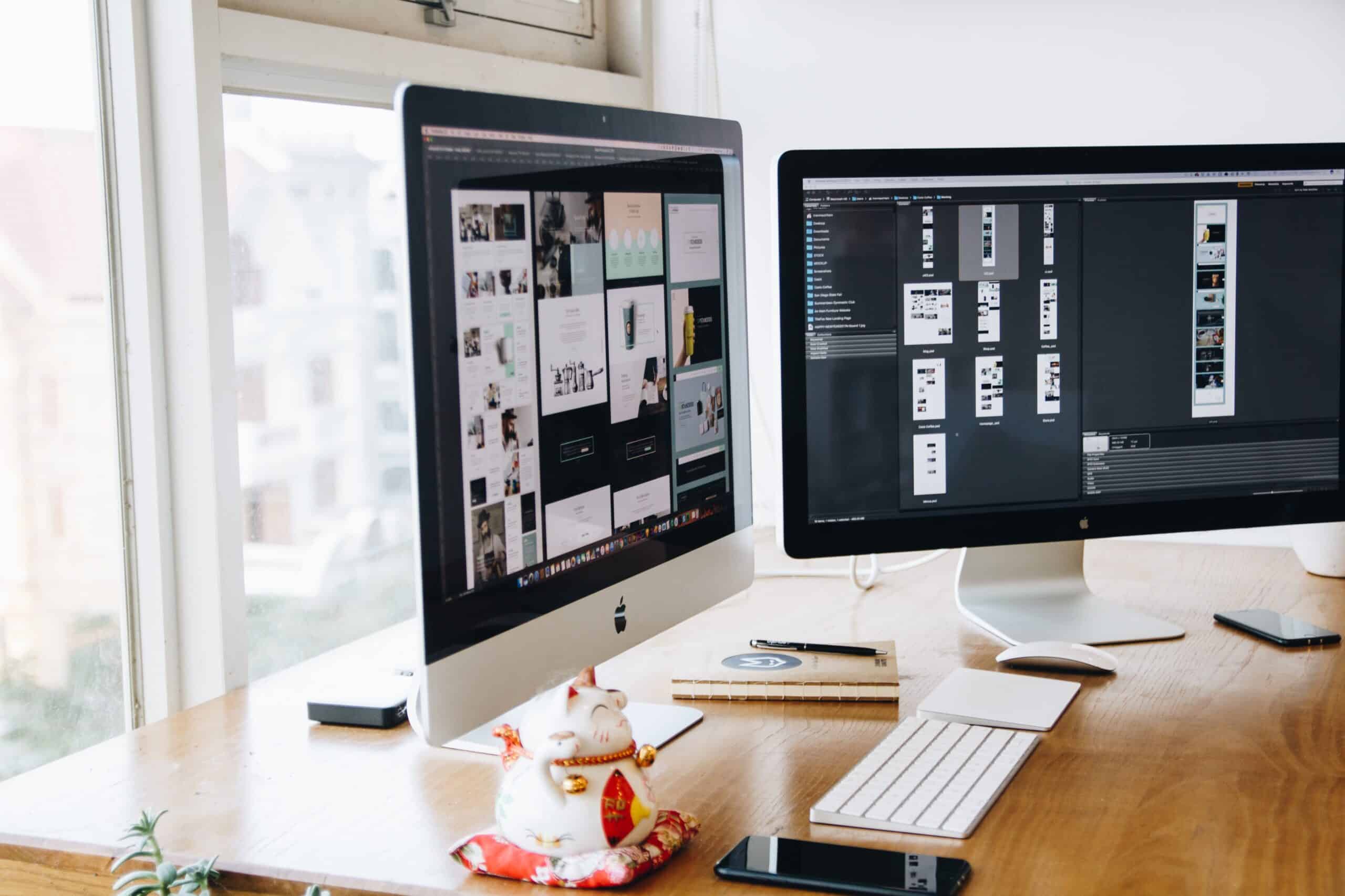 Webdesign Dashboard-Ansicht: Professionelle Website-Entwicklung im feinform-Büro